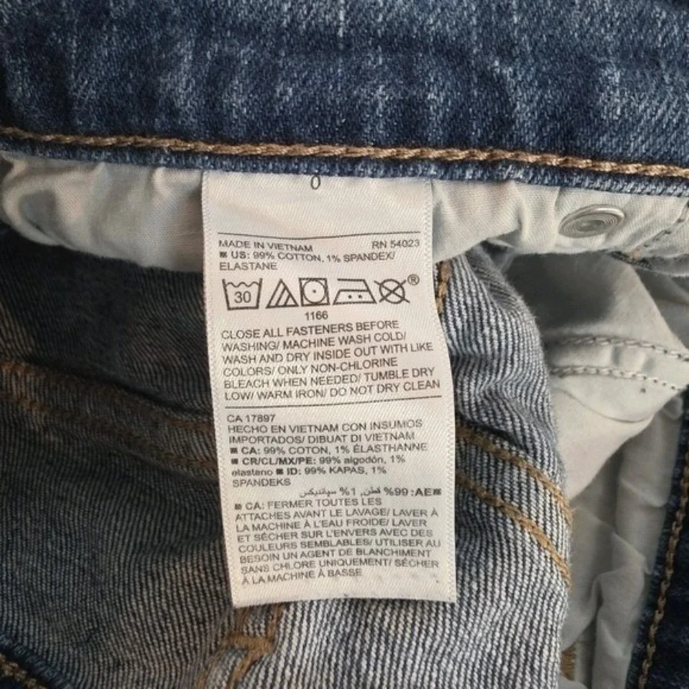Old Navy Jeans Boyfriend Mid Rise Dark Wash Denim Stretch Classic Chic Womens 0